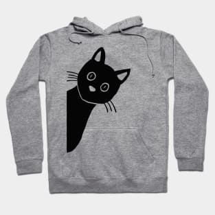 cute black cat sneak out Hoodie